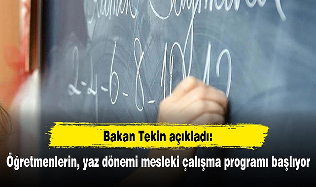 Öğretmenlerin, yaz dönemi mesleki çalışma programı başlıyor