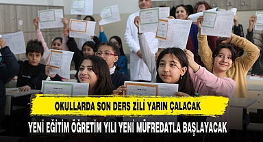Okullarda Son Ders Zili Yarın Çalacak