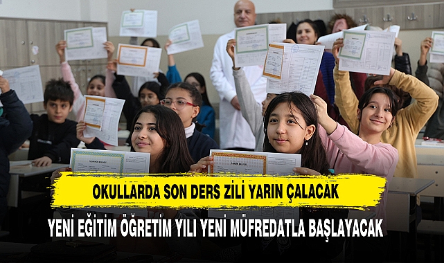Okullarda Son Ders Zili Yarın Çalacak
