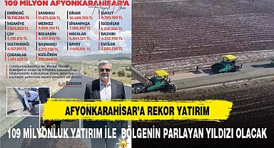 ÖZKAYA DUYURDU AFYON'A 109 MİLYONLUK DEV  BÜTÇE AYRILDI