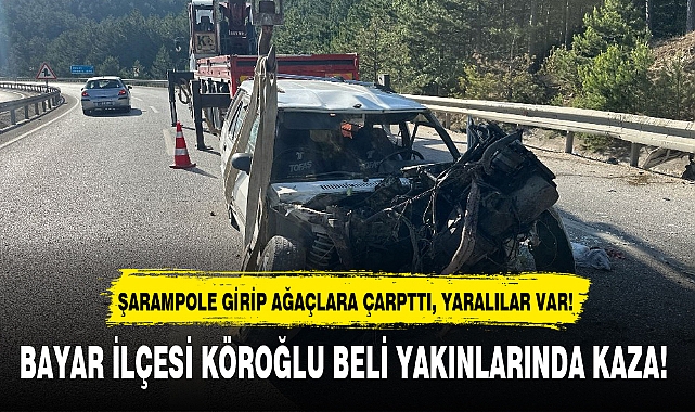 ŞARAMPOLE GİRİP AĞAÇLARA ÇARPTTI, YARALILAR VAR!