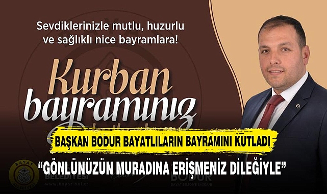 "Sevdiklerinizle birlikte huzur içinde geçireceğiniz bir bayram dilerim"
