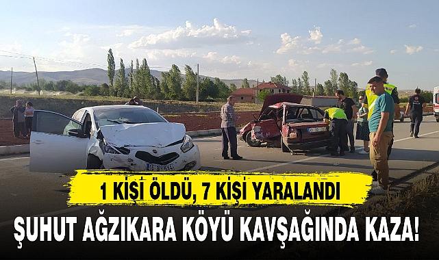 ŞUHUT AĞZIKARA KÖYÜ KAVŞAĞINDA KAZA!