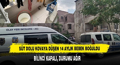 Süt Dolu Kovaya Düşen 14 Aylık Bebek Boğuldu