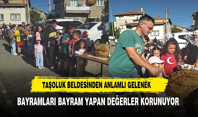 Taşoluk Beldesinde Anlamlı Gelenek: Adak Taşına Katmer Getirme  Yaşatılıyor