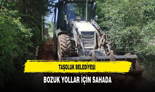 Taşoluk Belediyesi Bozuk Yollar İçin Sahada