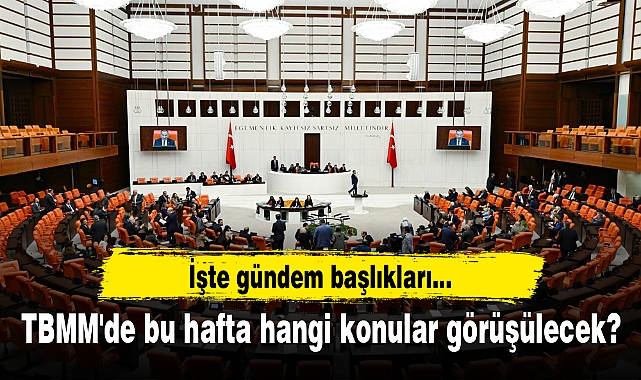 TBMM'de bu hafta hangi konular görüşülecek? İşte gündem başlıkları...