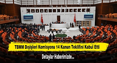 TBMM Dışişleri Komisyonu 14 Kanun Teklifini Kabul Etti