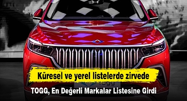 Togg en değerli markalar listesine 20'nci sıradan girdi