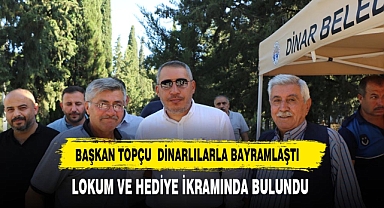 TOPÇU DİNARLILARLA BAYRAMLAŞTI LOKUM İKRAMINDA BULUNDU