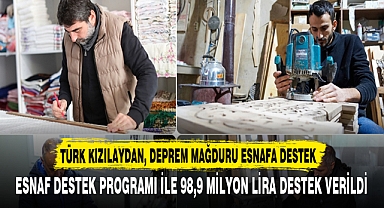 TÜRK KIZILAYDAN, DEPREM MAĞDURU ESNAFA DESTEK