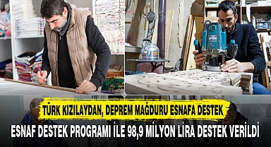 TÜRK KIZILAYDAN, DEPREM MAĞDURU ESNAFA DESTEK