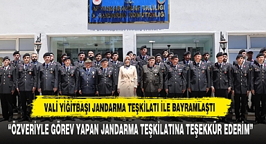 Vali Yiğitbaşı Jandarma Teşkilatı İle Bayramlaştı