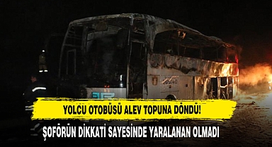 Yolcu Otobüsü Alev Topuna Döndü!