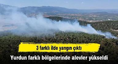 Yurdun farklı bölgelerinde alevler yükseldi