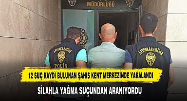 12 Suç Kaydı Bulunan Şahıs Kent Merkezinde Yakalandı