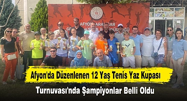 12 Yaş Tenis Yaz Kupası Turnuvası'nda Şampiyonlar Belli Oldu