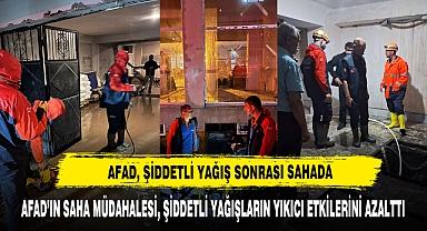 AFAD, Şiddetli Yağış Sonrası Sahada!