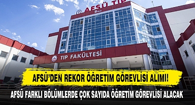 AFSÜ Farklı Bölümlerde Çok Sayıda Öğretim Görevlisi Alacak!