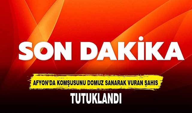 AFYON’DA KOMŞUSUNU DOMUZ SANARAK VURAN ŞAHIS TUTUKLANDI