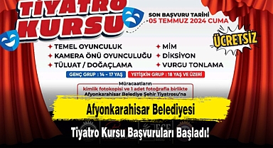 Afyon Tiyatro Kursu Başvuruları Başladı!