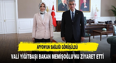 Afyon’un Sağlığı Görüşüldü Vali Yiğitbaşı Bakan Memişoğlu’nu Ziyaret Etti