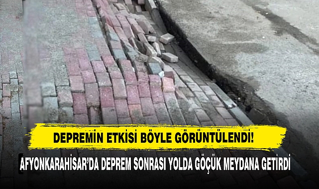 Afyonkarahisar’da Deprem Sonrası Yolda Göçük Meydana Getirdi
