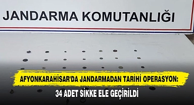 Afyonkarahisar'da Jandarmadan Tarihi Operasyon: 34 Adet Sikke Ele Geçirildi