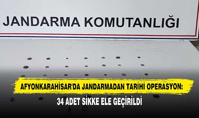 Afyonkarahisar'da Jandarmadan Tarihi Operasyon: 34 Adet Sikke Ele Geçirildi