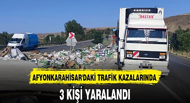 AFYONKARAHİSAR'DAKİ TRAFİK KAZALARINDA 3 KİŞİ YARALANDI