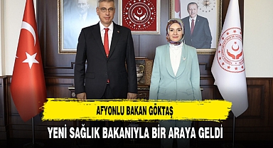 Afyonlu Bakan Göktaş Yeni Sağlık Bakanıyla Bir Araya Geldi