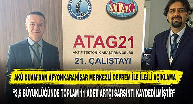 AKÜ DUAM’dan Afyonkarahisar Merkezli Deprem İle İlgili Açıklama