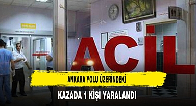 Ankara Yolu Üzerindeki Kazada 1 Kişi Yaralandı