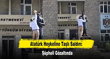 Atatürk Heykeline Taşlı Saldırı: Şüpheli Gözaltında