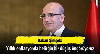 Bakan Şimşek: Yıllık enflasyonda belirgin bir düşüş öngörüyoruz