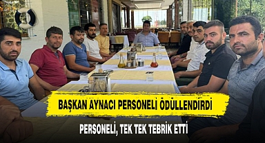 Başkan Aynacı Personeli Ödüllendirdi