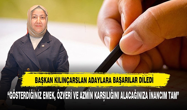 Başkan Kılınçarslan KPPS Adaylarına Başarılar Diledi