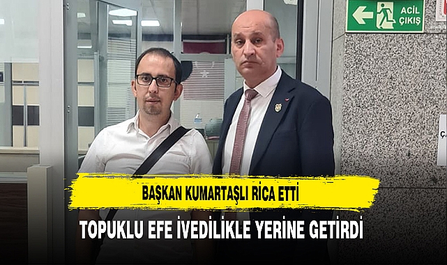 Başkan Kumartaşlı Rica Etti Topuklu Efe İvedilikle Yerine Getirdi