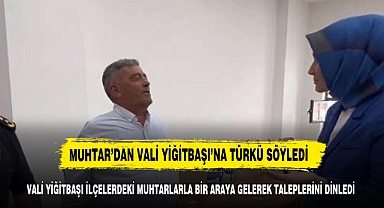 BESTEKAR MUHTAR'DAN VALİ YİĞİTBAŞI'NA TÜRKÜ