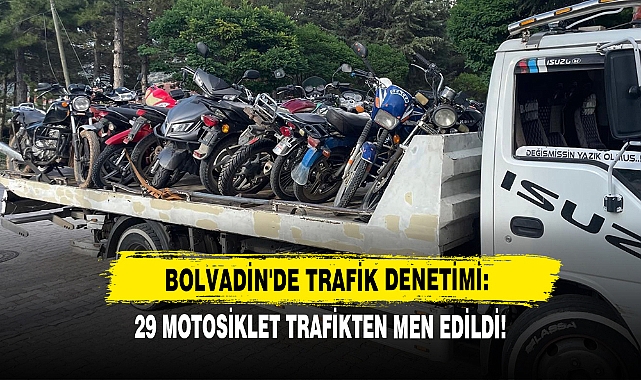 Bolvadin'de Trafik Denetimi: 29 Motosiklet Trafikten Men Edildi!