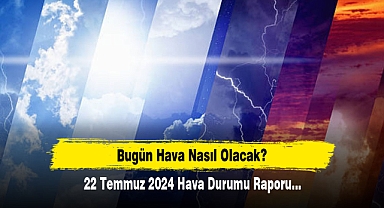 Bugün Hava Nasıl Olacak? 22 Temmuz 2024 Hava Durumu Raporu...