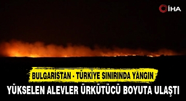 BULGARİSTAN - TÜRKİYE SINIRINDA YANGIN YÜKSELEN ALEVLER ÜRKÜTÜCÜ BOYUTA ULAŞTI