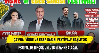 Çay’da ‘Vişne Ve Eber Sarısı Festivali’ Başlıyor