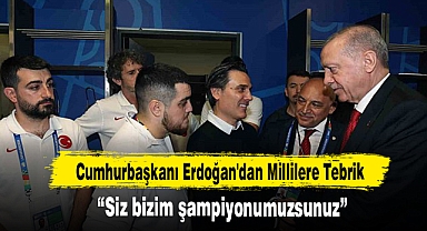Cumhurbaşkanı Erdoğan'dan Millilere Tebrik