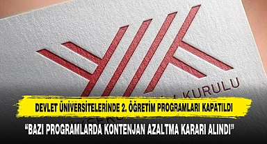 Devlet Üniversitelerinde 2. Öğretim Programları Kapatıldı
