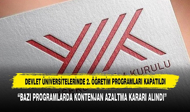Devlet Üniversitelerinde 2. Öğretim Programları Kapatıldı