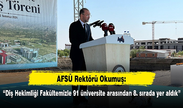 “Diş Hekimliği Fakültemizle 91 üniversite arasından 8. sırada yer aldık”