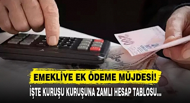 EMEKLİYE EK ÖDEME MÜJDESİ!