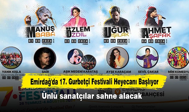 Emirdağ'da 17. Gurbetçi Festivali Heyecanı Başlıyor