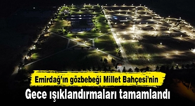 Emirdağ’ın gözbebeği Millet Bahçesi'nin gece ışıklandırmaları tamamlandı